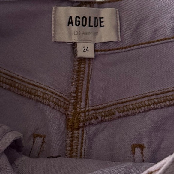 AGOLDE Criss Cross High Rise Straight Jeans In Hard Candy - Picture 8 of 10